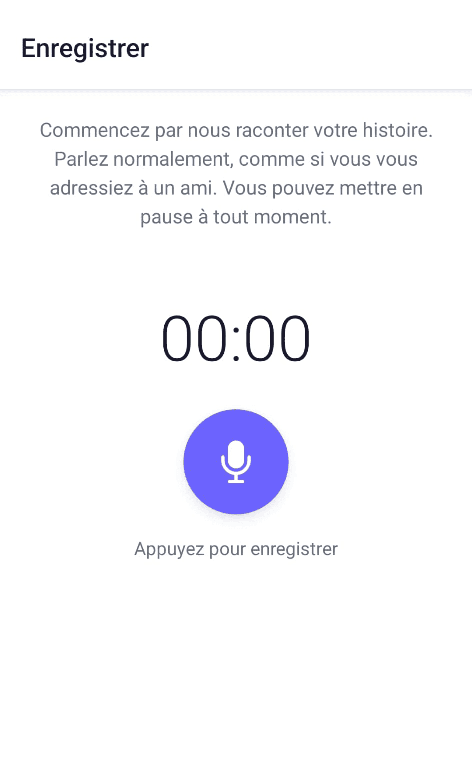 Enregistrez votre histoire